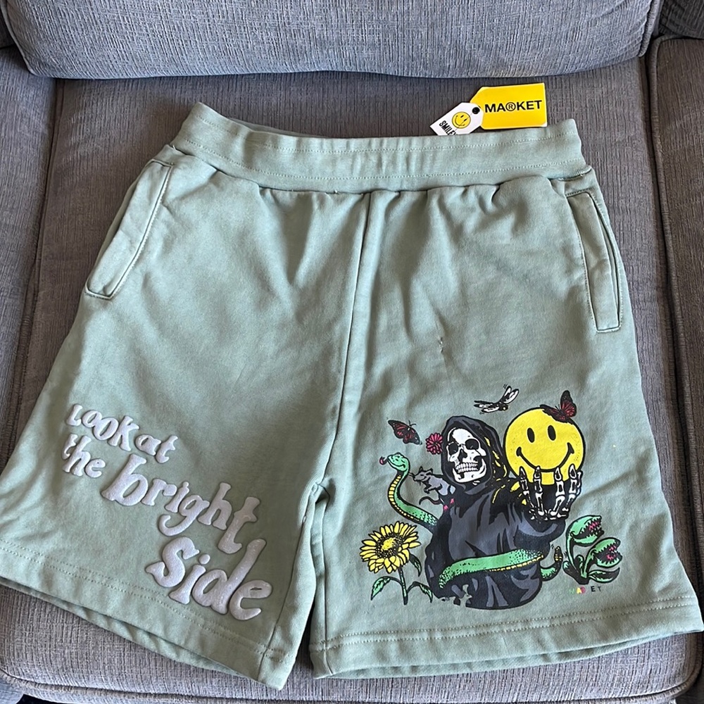 Market Smiley Look at the Bright Side Sweatshorts